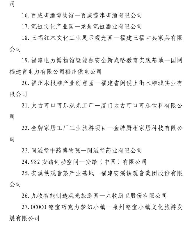 推动工业文旅融合发展，福建最新通知