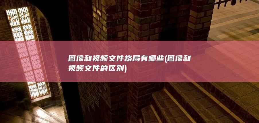 图像和视频文件格局有哪些