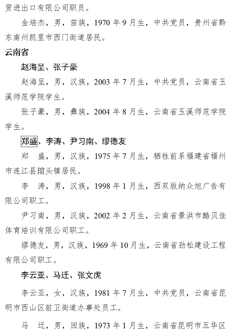 今年第二季度见义勇为勇士榜发布,福建三位勇士获通报表扬和奖励! 今年第二季度见义勇为勇士榜发布,福建三位勇士获通报表扬和奖励!