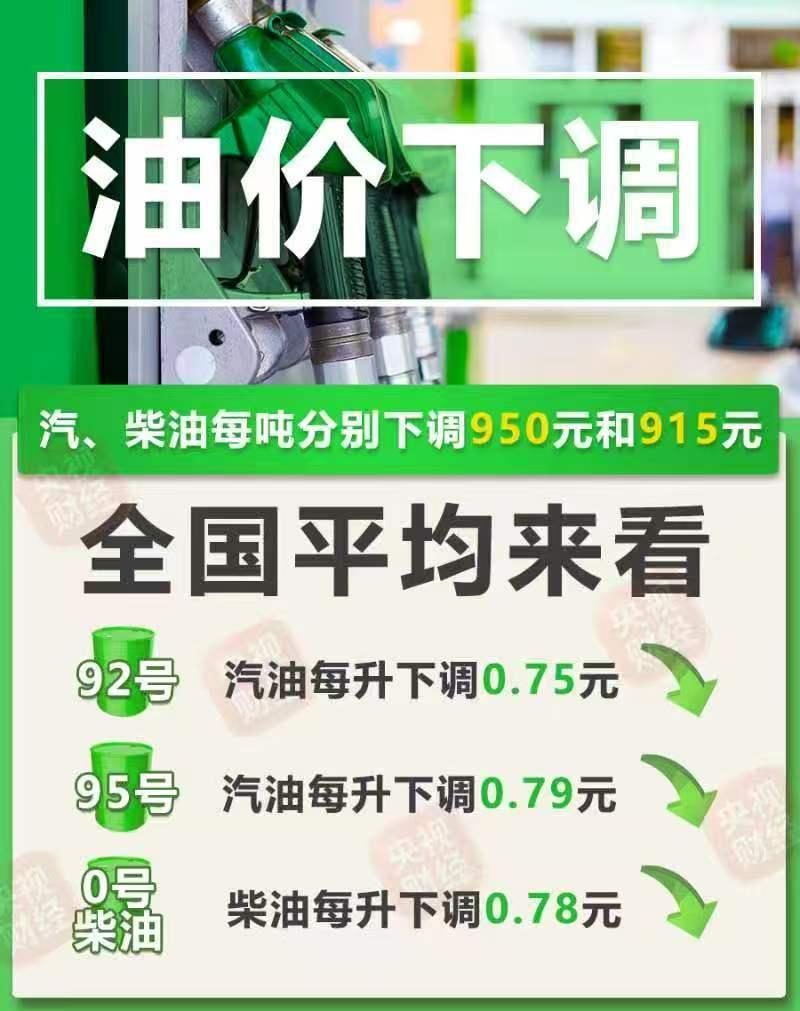 刷新年内最大降幅!今晚油价下调 刷新年内最大降幅!今晚油价下调