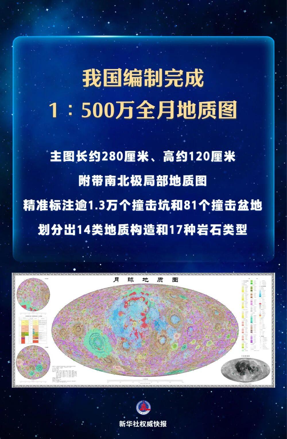 我国编制完成新版全月地质图 我国编制完成新版全月地质图