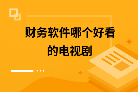 财务软件哪个好看的电视剧