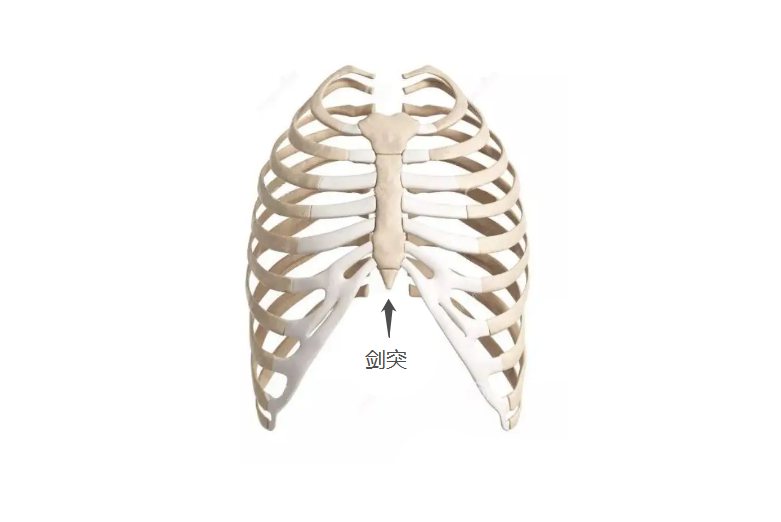 剑突右侧一点位置