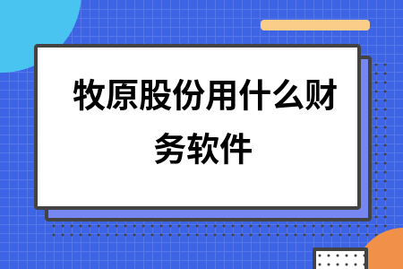 牧原股份用什么财务软件 牧原股份用什么财务软件