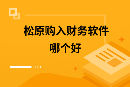 松原购入财务软件哪个好 松原购入财务软件哪个好