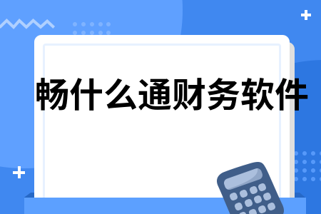 畅什么通财务软件 畅什么通财务软件