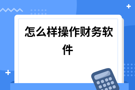 怎么样操作财务软件