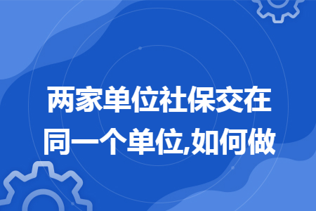两家单位社保交在同一个单位,如何做
