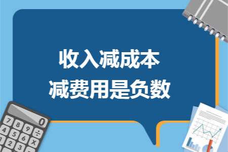 收入减成本减费用是负数