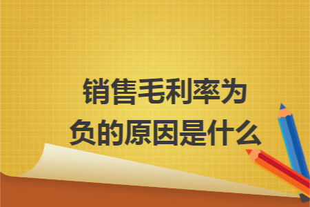 销售毛利率为负的原因是什么