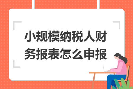 小规模纳税人财务报表怎么申报 小规模纳税人财务报表怎么申报
