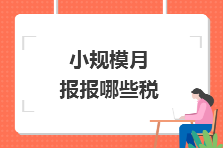 小规模月报报哪些税