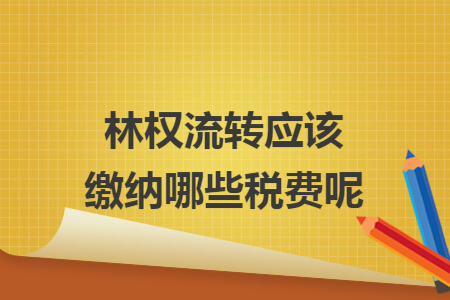 林权流转应该缴纳哪些税费呢 林权流转应该缴纳哪些税费呢