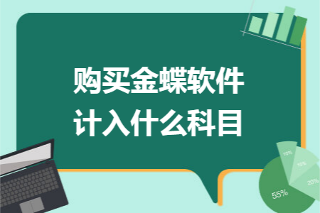 购买金蝶软件计入什么科目