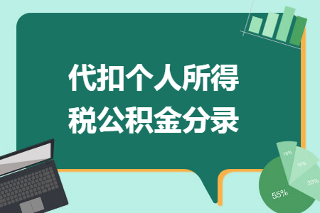 代扣个人所得税公积金分录