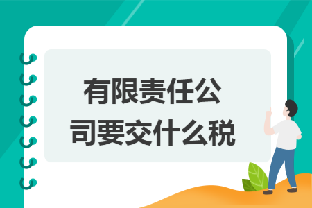 有限责任公司要交什么税