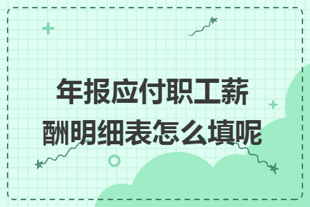 年报应付职工薪酬明细表怎么填呢
