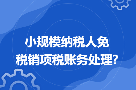 小规模纳税人免税销项税账务处理?