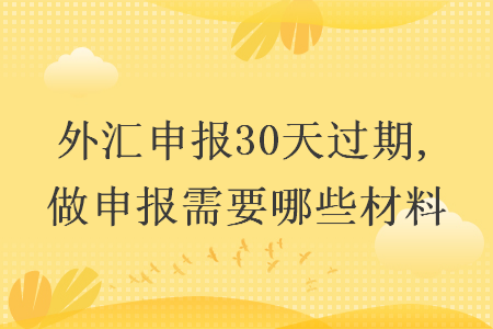 外汇申报30天过期,做申报需要哪些材料 外汇申报30天过期,做申报需要哪些材料
