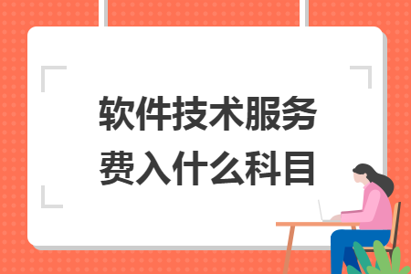 软件技术服务费入什么科目