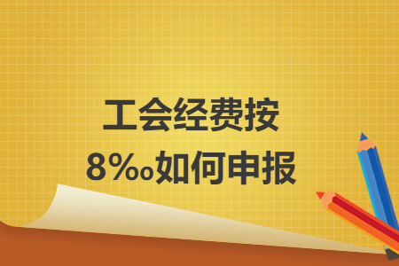 工会经费按8‰如何申报