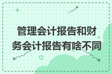 管理会计报告和财务会计报告有啥不同